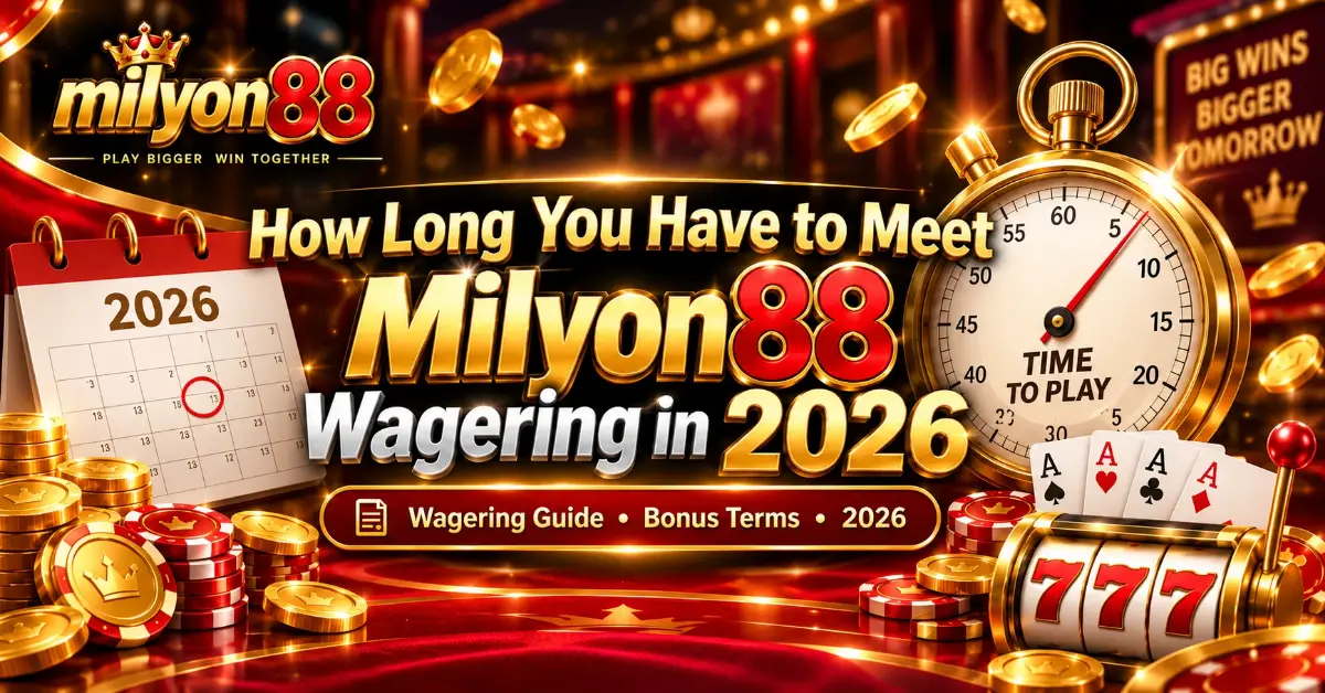 How Long You Have to Meet Milyon88 Wagering in 2026